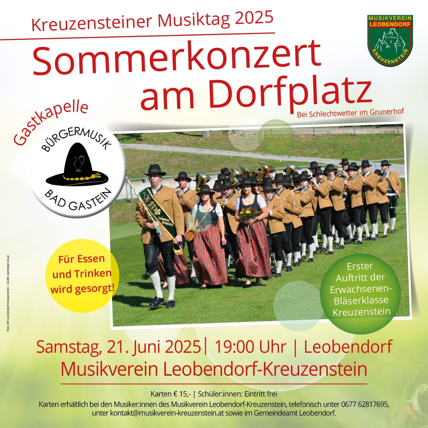 Sommerkonzert des Musikverein Leobendorf-Kreuzenstein