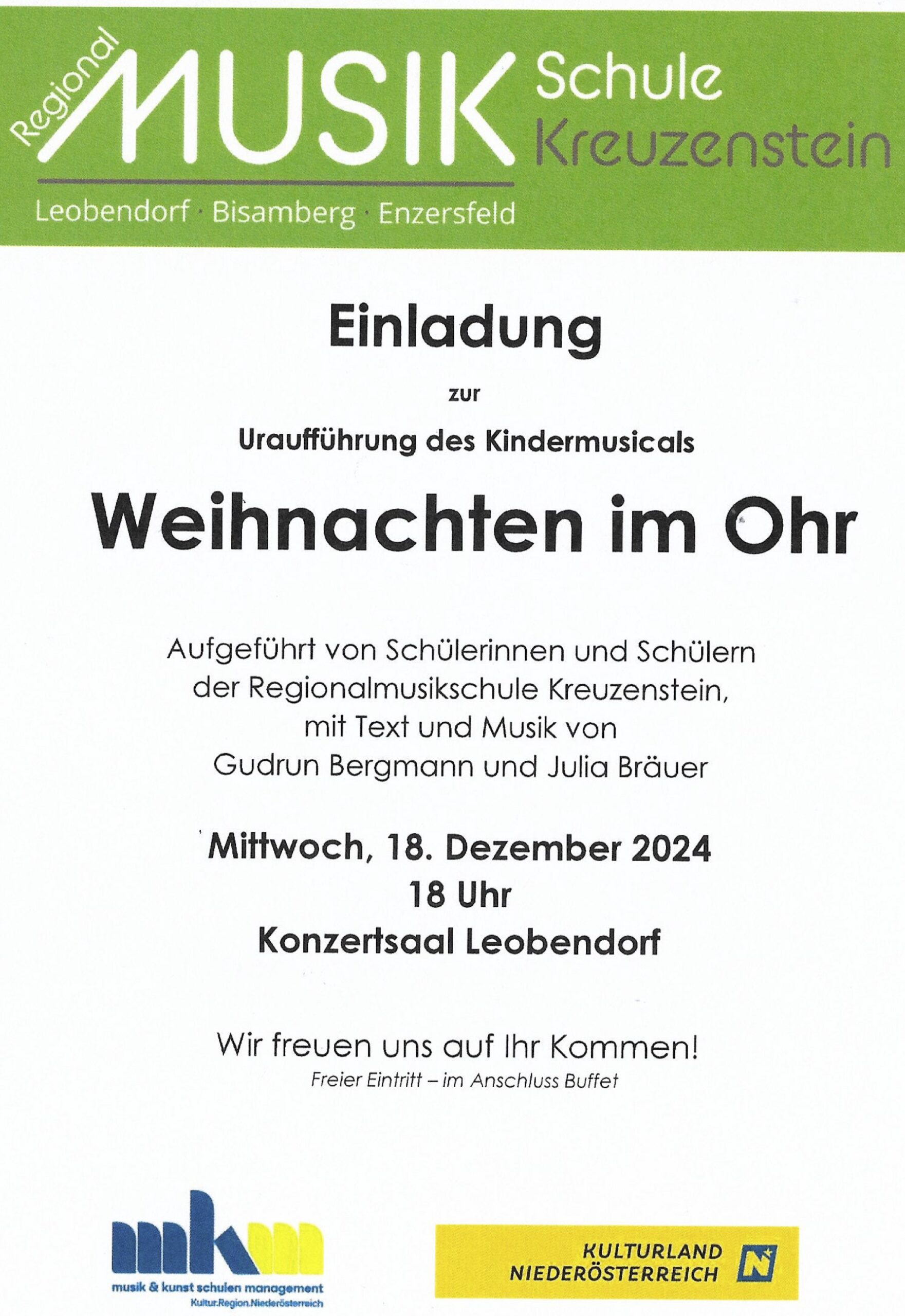 Kindermusical "Weihnachten im Ohr"